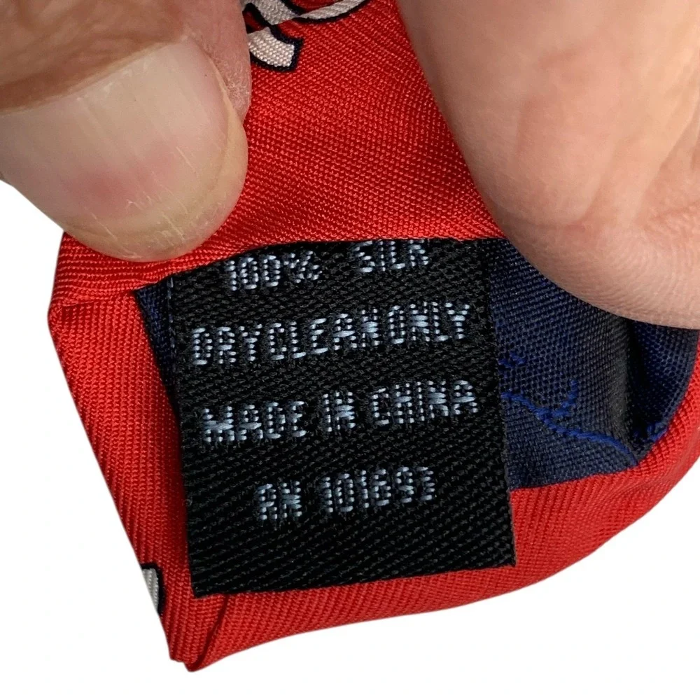 St. Louis Cardinals MLB Major League Baseball Men's Red Silk Necktie Logo‎